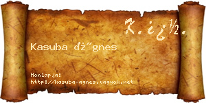 Kasuba Ágnes névjegykártya